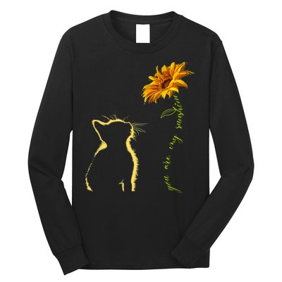 You Are My Sunshine Cat Sunflower Long Sleeve Shirt