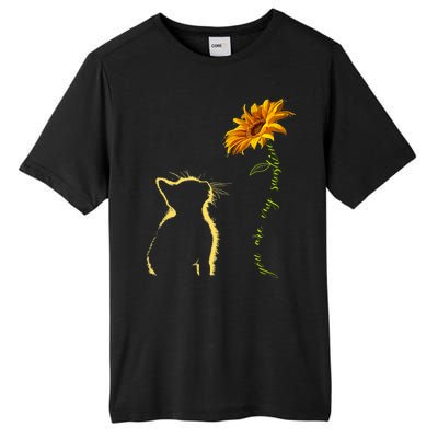 You Are My Sunshine Cat Sunflower Tall Fusion ChromaSoft Performance T-Shirt