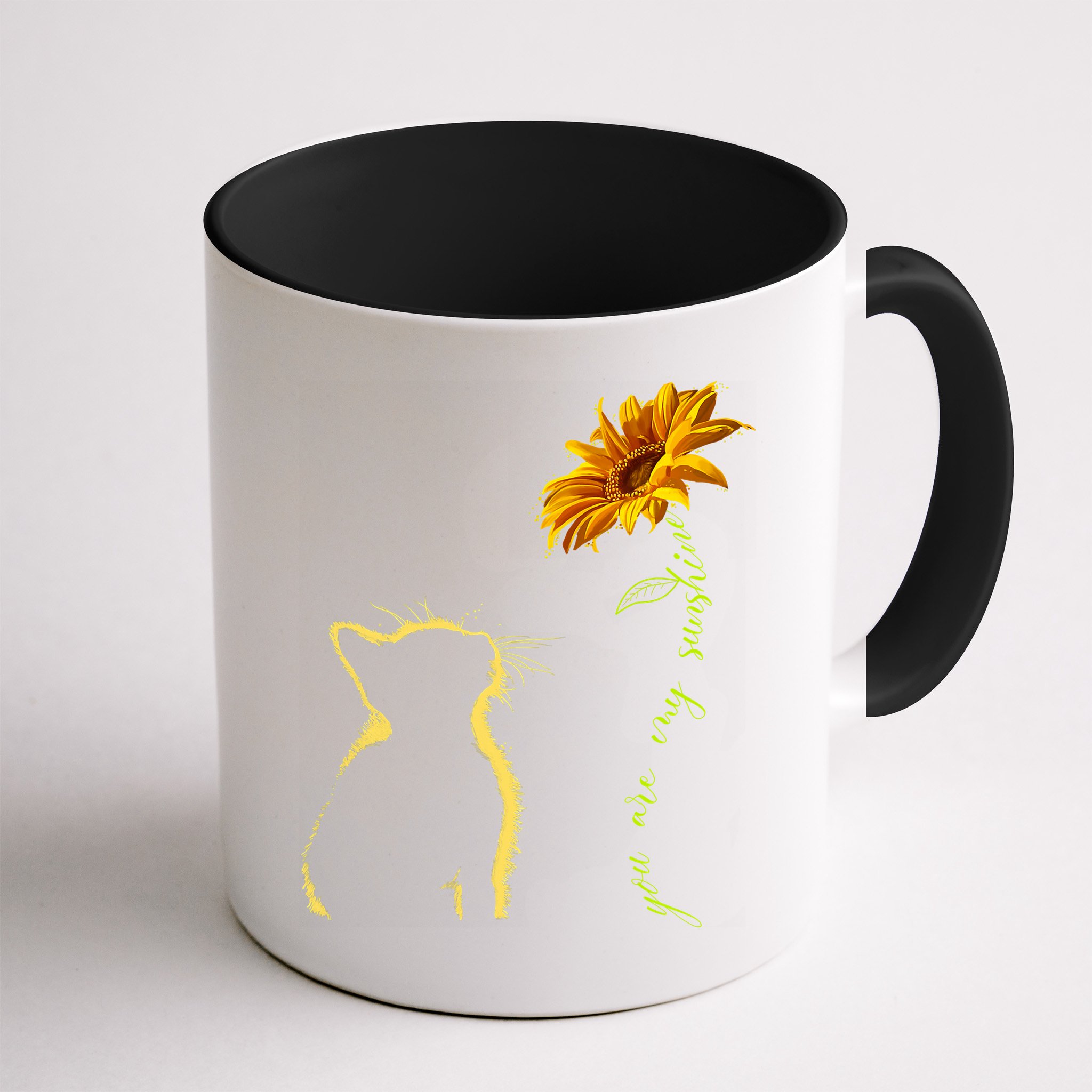 You Are My Sunshine Cat Sunflower Mug