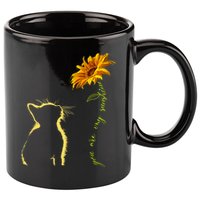 You Are My Sunshine Cat Sunflower 11oz C Handle Ceramic Mug