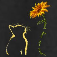 You Are My Sunshine Cat Sunflower 11oz C Handle Ceramic Mug