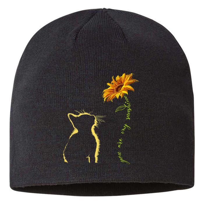 You Are My Sunshine Cat Sunflower Sustainable Beanie