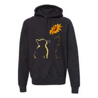 You Are My Sunshine Cat Sunflower Premium Hoodie