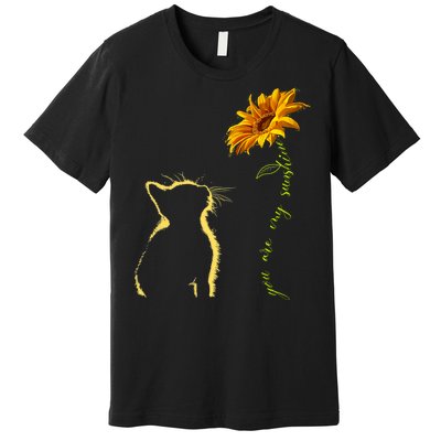 You Are My Sunshine Cat Sunflower Premium T-Shirt