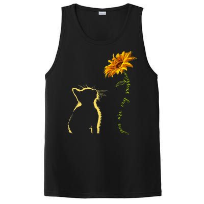 You Are My Sunshine Cat Sunflower PosiCharge Competitor Tank