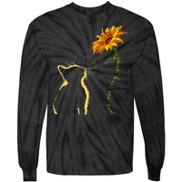 You Are My Sunshine Cat Sunflower Tie-Dye Long Sleeve Shirt