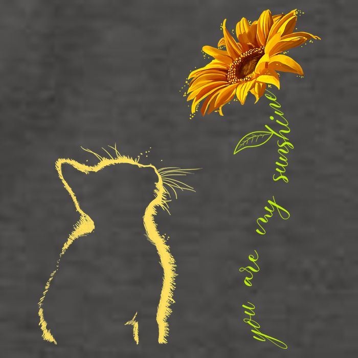 You Are My Sunshine Cat Sunflower Vector Backpack
