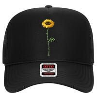 You Are My Sunshine Hippie Sunflower High Crown Mesh Back Trucker Hat