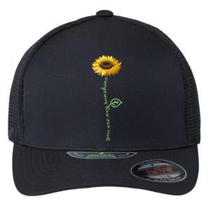 You Are My Sunshine Hippie Sunflower Flexfit Unipanel Trucker Cap