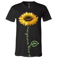 You Are My Sunshine Hippie Sunflower V-Neck T-Shirt