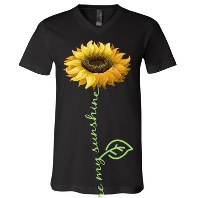 You Are My Sunshine Hippie Sunflower V-Neck T-Shirt