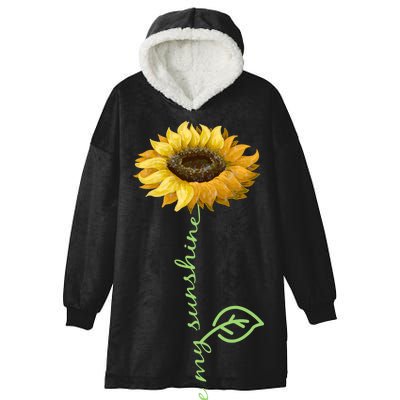 You Are My Sunshine Hippie Sunflower Hooded Wearable Blanket