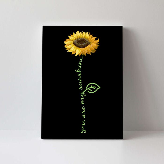 You Are My Sunshine Hippie Sunflower Canvas