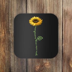 You Are My Sunshine Hippie Sunflower Coaster