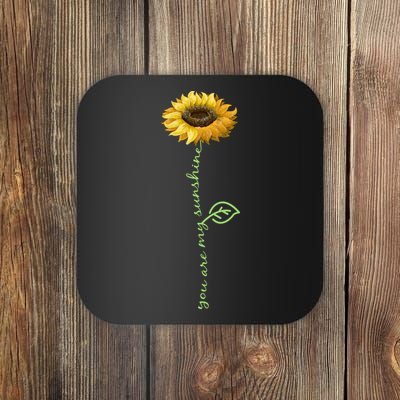 You Are My Sunshine Hippie Sunflower Coaster