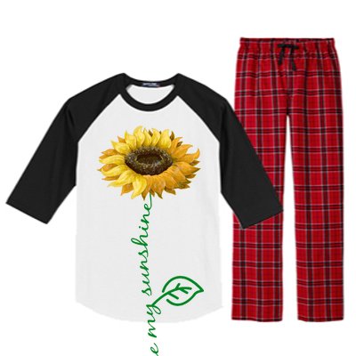 You Are My Sunshine Hippie Sunflower Raglan Sleeve Pajama Set