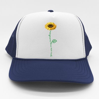 You Are My Sunshine Hippie Sunflower Trucker Hat