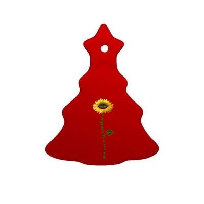 You Are My Sunshine Hippie Sunflower Ceramic Tree Ornament