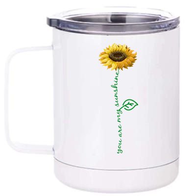 You Are My Sunshine Hippie Sunflower 12 oz Stainless Steel Tumbler Cup