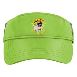 You Are My Sunshine Sunflower Pug Adult Drive Performance Visor