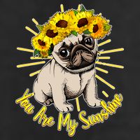 You Are My Sunshine Sunflower Pug 11oz C Handle Ceramic Mug