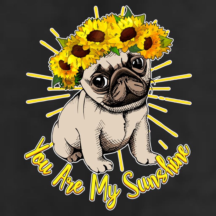 You Are My Sunshine Sunflower Pug 11oz C Handle Ceramic Mug