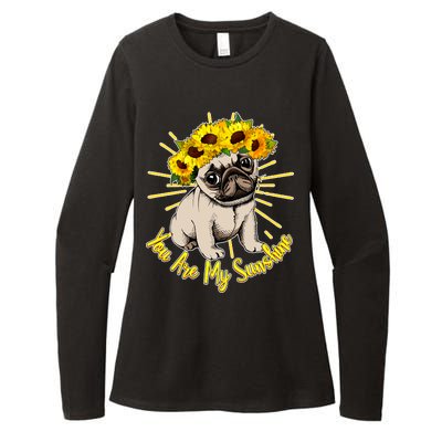 You Are My Sunshine Sunflower Pug Womens CVC Long Sleeve Shirt