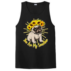 You Are My Sunshine Sunflower Pug PosiCharge Competitor Tank