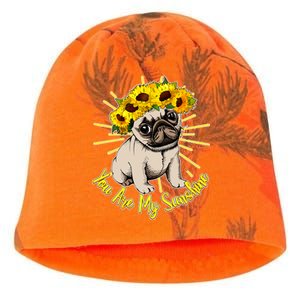 You Are My Sunshine Sunflower Pug Kati - Camo Knit Beanie