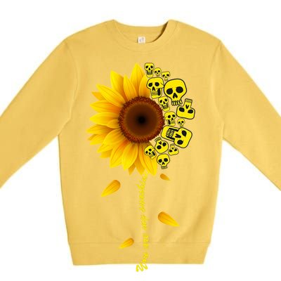 You Are My Sunshine Sunflower Skulls Premium Crewneck Sweatshirt