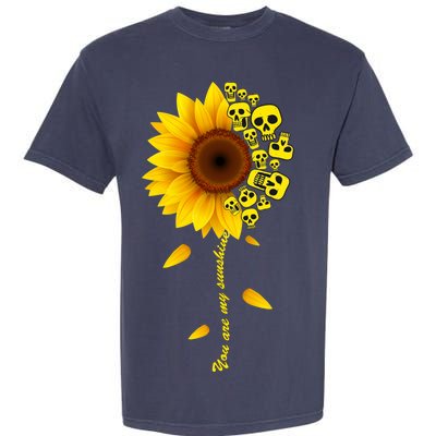 You Are My Sunshine Sunflower Skulls Garment-Dyed Heavyweight T-Shirt