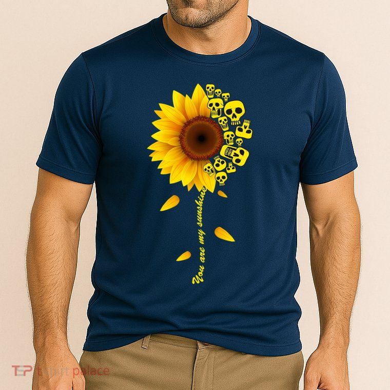 You Are My Sunshine Sunflower Skulls Performance Shirt