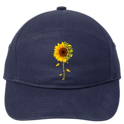 You Are My Sunshine Sunflower Skulls 7-Panel Snapback Hat