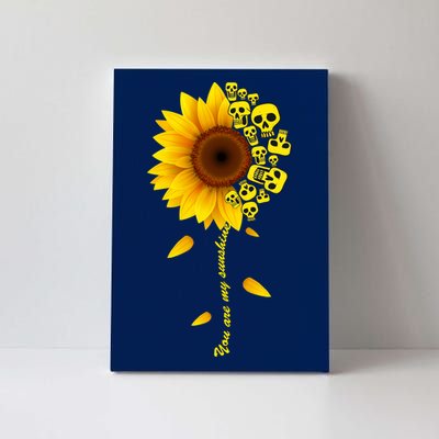 You Are My Sunshine Sunflower Skulls Canvas