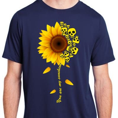 You Are My Sunshine Sunflower Skulls Adult ChromaSoft Performance T-Shirt