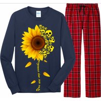 You Are My Sunshine Sunflower Skulls Long Sleeve Pajama Set