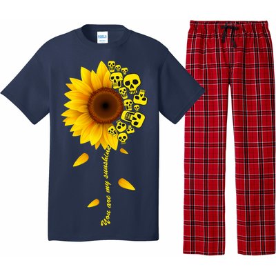 You Are My Sunshine Sunflower Skulls Pajama Set