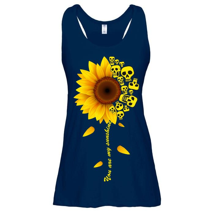 You Are My Sunshine Sunflower Skulls Ladies Essential Flowy Tank