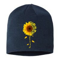 You Are My Sunshine Sunflower Skulls Sustainable Beanie