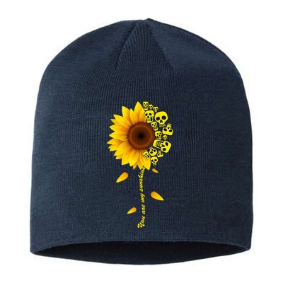 You Are My Sunshine Sunflower Skulls Sustainable Beanie