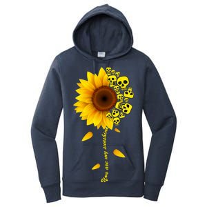 You Are My Sunshine Sunflower Skulls Women's Pullover Hoodie