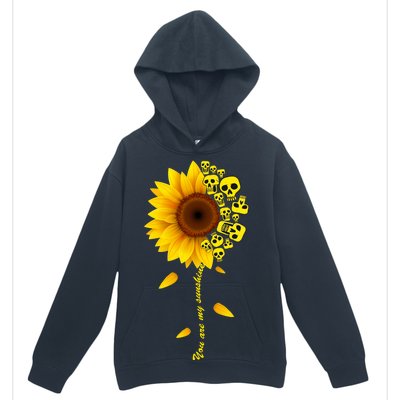 You Are My Sunshine Sunflower Skulls Urban Pullover Hoodie