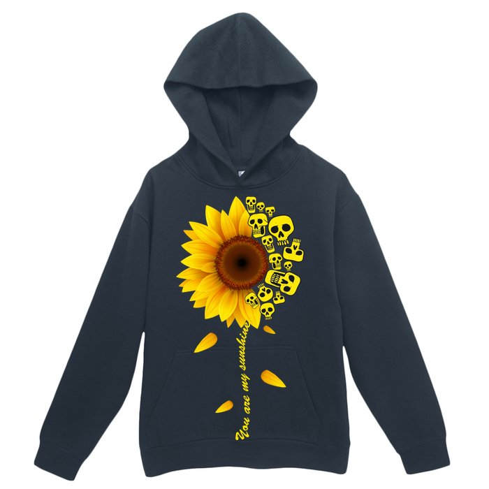 You Are My Sunshine Sunflower Skulls Urban Pullover Hoodie