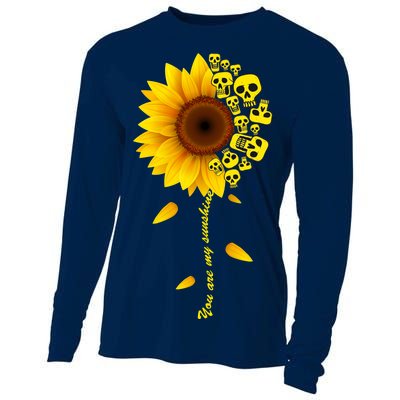 You Are My Sunshine Sunflower Skulls Cooling Performance Long Sleeve Crew