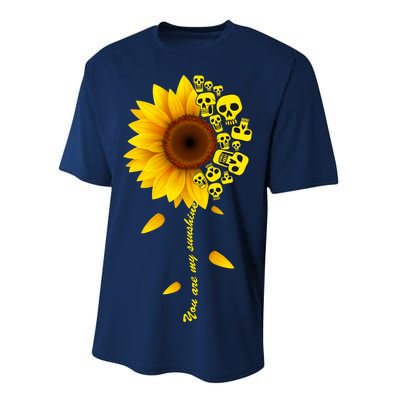 You Are My Sunshine Sunflower Skulls Performance Sprint T-Shirt