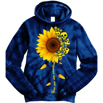 You Are My Sunshine Sunflower Skulls Tie Dye Hoodie