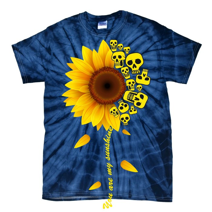 You Are My Sunshine Sunflower Skulls Tie-Dye T-Shirt