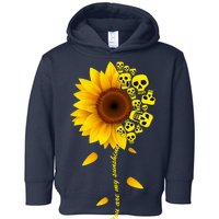 You Are My Sunshine Sunflower Skulls Toddler Hoodie