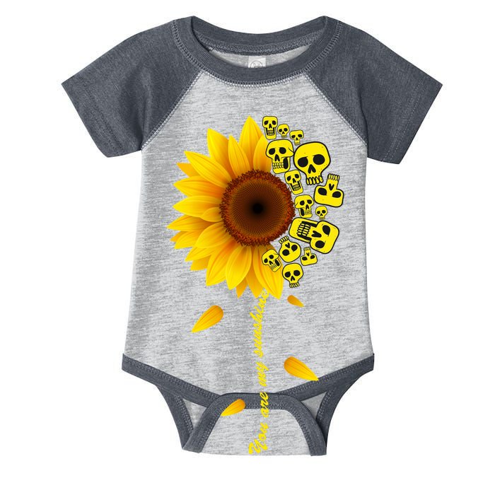 You Are My Sunshine Sunflower Skulls Infant Baby Jersey Bodysuit