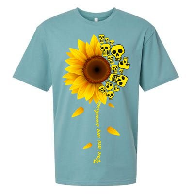 You Are My Sunshine Sunflower Skulls Sueded Cloud Jersey T-Shirt